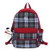 Schultasche Retro-Karomuster Rucksack für Männer und Frauen, Mittelstufenschüler und Studenten, Schultaschen-Trend, Harajuku strapazierfähiger Rucksack