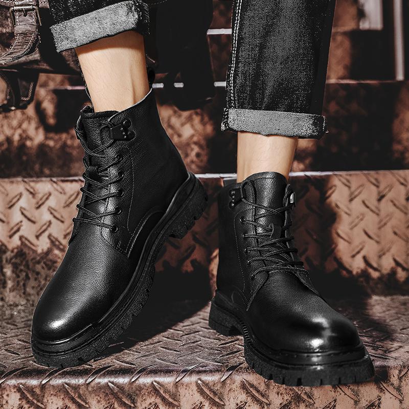 Neue Leder-Outdoor-Sportschuhe für Herren, Freizeitschuhe, Business-Lederstiefel