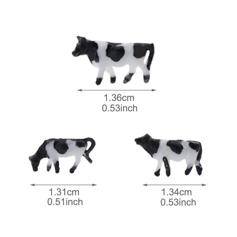 Black and White Cow Farm Animal Toy Set