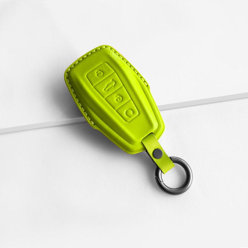 Geely Key Case Genuine Leather for 2026 Models: Xingyue L, Denim ICON, New Boyue L - Car Shell with Buckle Chain