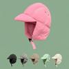 Men's and Women's Winter Thicken Solid Color LeiFeng Hat Warm and Cold Proof Ear Protection Versatile Flying Hat Outdoor Cycling