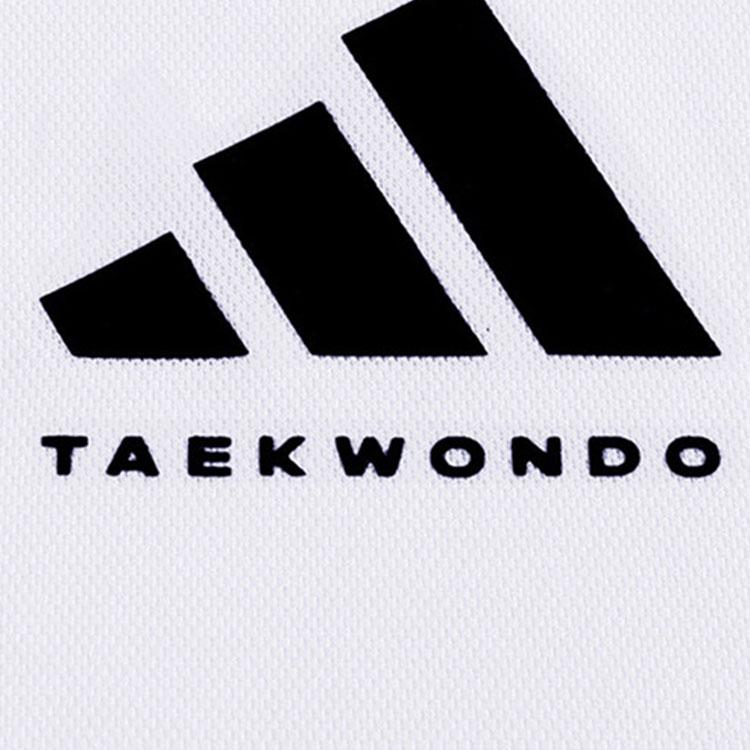Adidas Taekwondo Pullover Round Neck Simple Short Sleeve T-Shirt Striped Fashion Comfortable Long Pants Casual Sports Suit ADICLTS24TKP-WB+TR30PT-BW