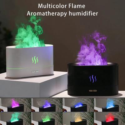 Přenosný chladivý mlžný USB LED měnící barvu pokoj h2o vzduch oheň plamen zvlhčovač Difuzér esenciálních olejů zvlhčovač Přenosný difuzér