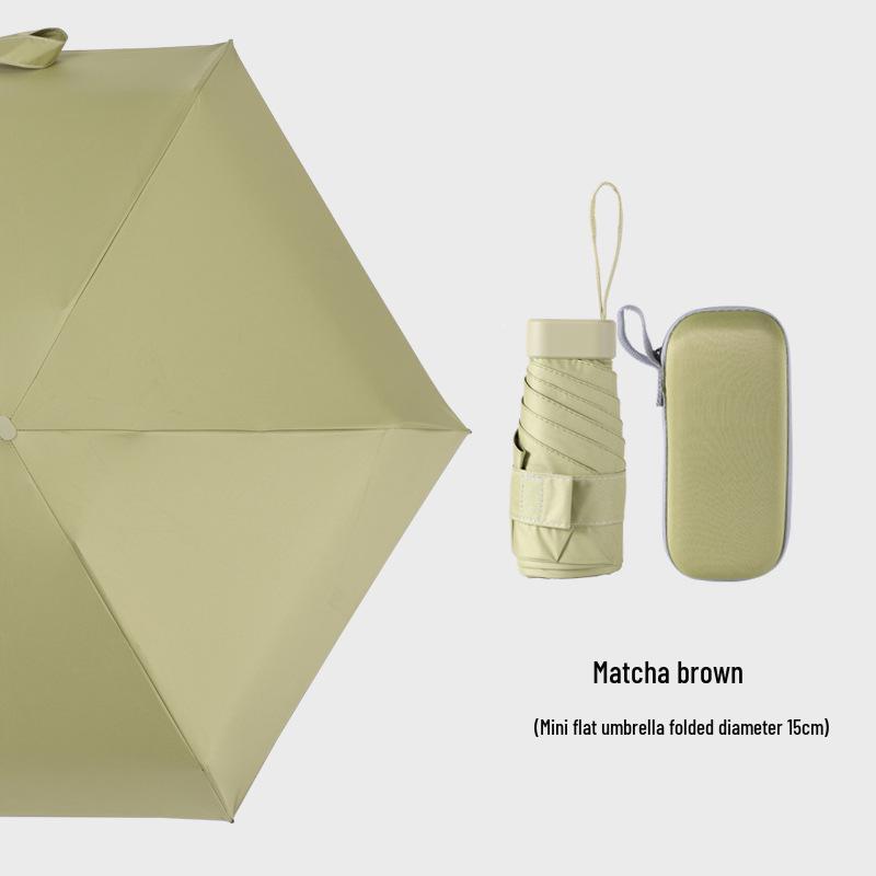 Customizable Six-Fold Vinyl Sunshade UV Protection Umbrella: Versatile Rain/ Shine Folding Gift