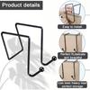 6 Pack Cubicle Hooks, Double Cubicle Accessories Hanging Hook for Partition Wall Cubicle Panel, Black Cubicle Hangers for Office to Hanging Coats,