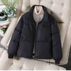 Veste d'hiver rembourrée pour femme à manches courtes, ample, veste rembourrée à col montant, épaisse, polyvalente, mode, petite veste rembourrée