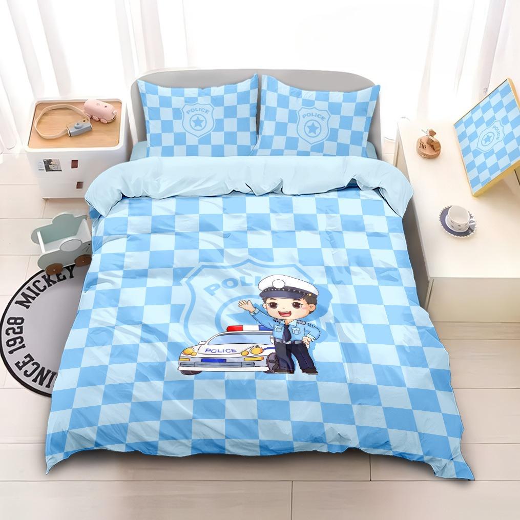 Cute Cartoon Red Hat Girl Print Bedding Sets Twin King Queen Full 2pcs Quilt Cover and Matching Pillowcases 75*50 for Kids Girls