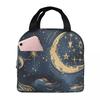 Moon Galaxy Pattern Insulated Lunch Bag for Women Children Portable Food Boxes Thermal Lunch Box Tote