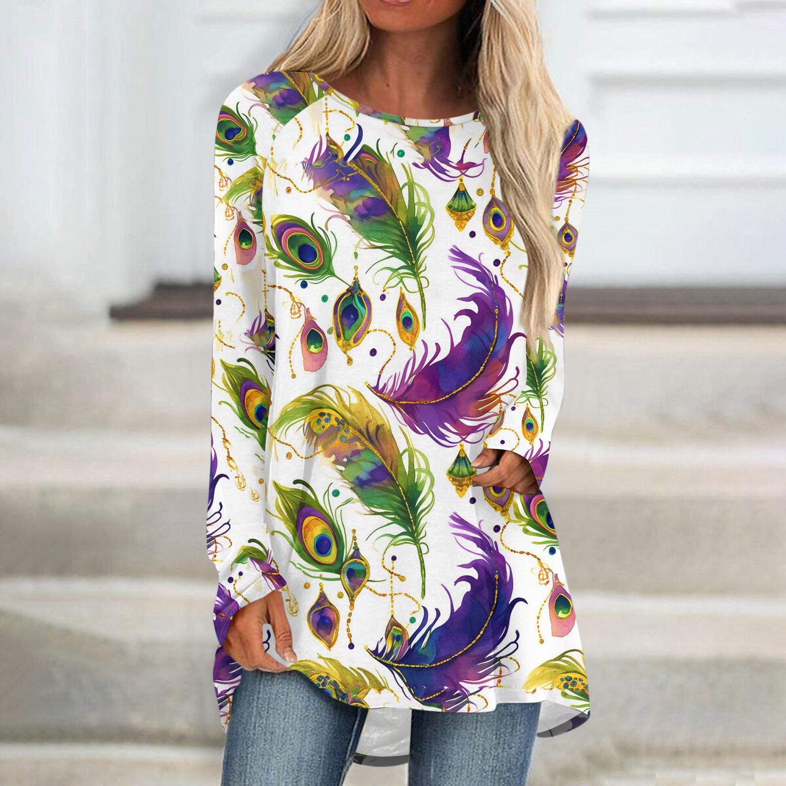 

Женский модный пуловер с круглым вырезом, рукавами реглан и длинными рукавами, с карнавальным принтом, повседневный L