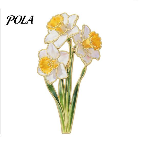 Enamel Brooch Pin, Flower Design with Smooth Edges, Pin Lightweight Zinc Alloy Badge for Jackets Scarves Bags Gift Literary Style