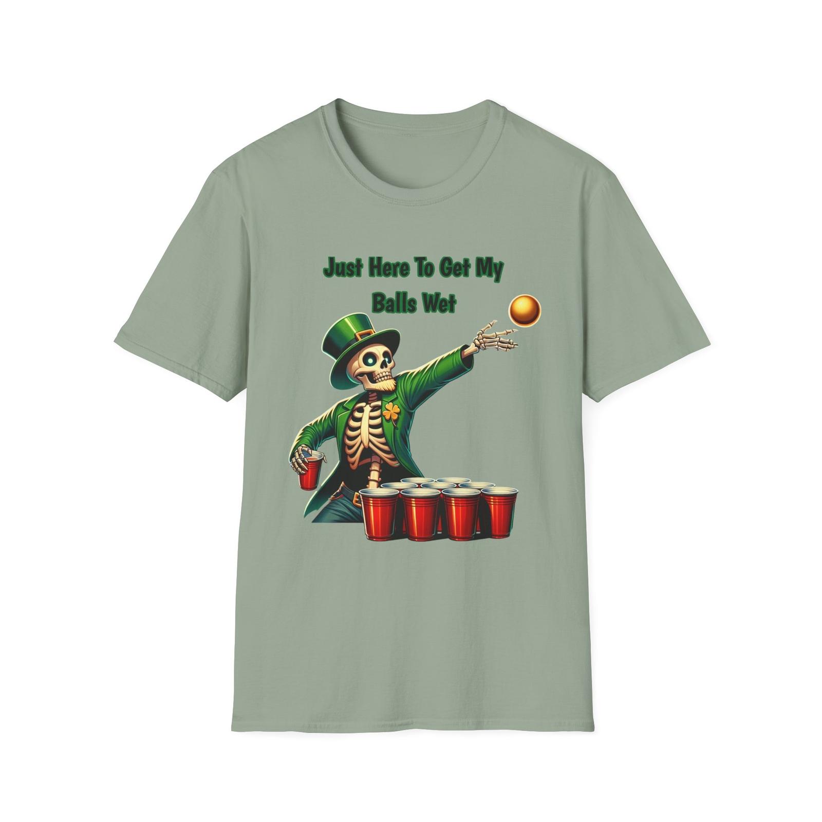St. Patrick s Day Skeleton Beer pong T-Shirt, Funny Holiday Tee, Unisex T S
