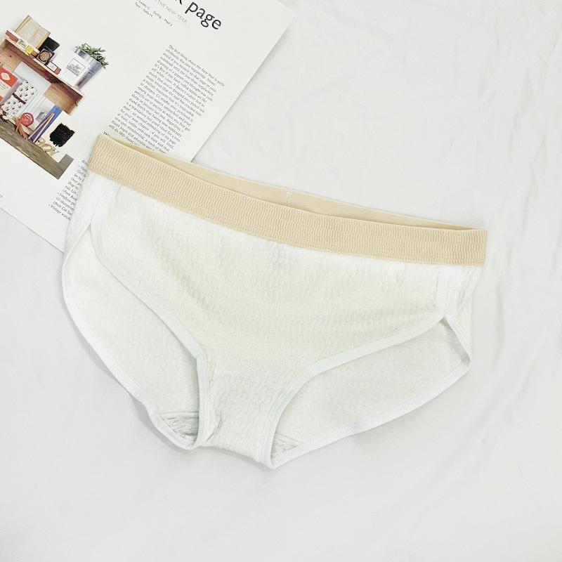 Spring Solid Color Women's Underwear Multi-color Simple Mid Waist Breathable Triangle Pants