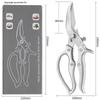 Stainless Steel German Kitchen Shears: Multi-Functional, High-Hardness, Sharp Food and Chicken Bone Shears