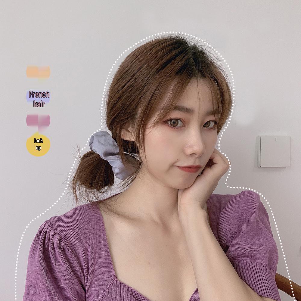 French Satin Large Intestine Hair Tie - Girlish Korean Rubber Band Hair Accessory