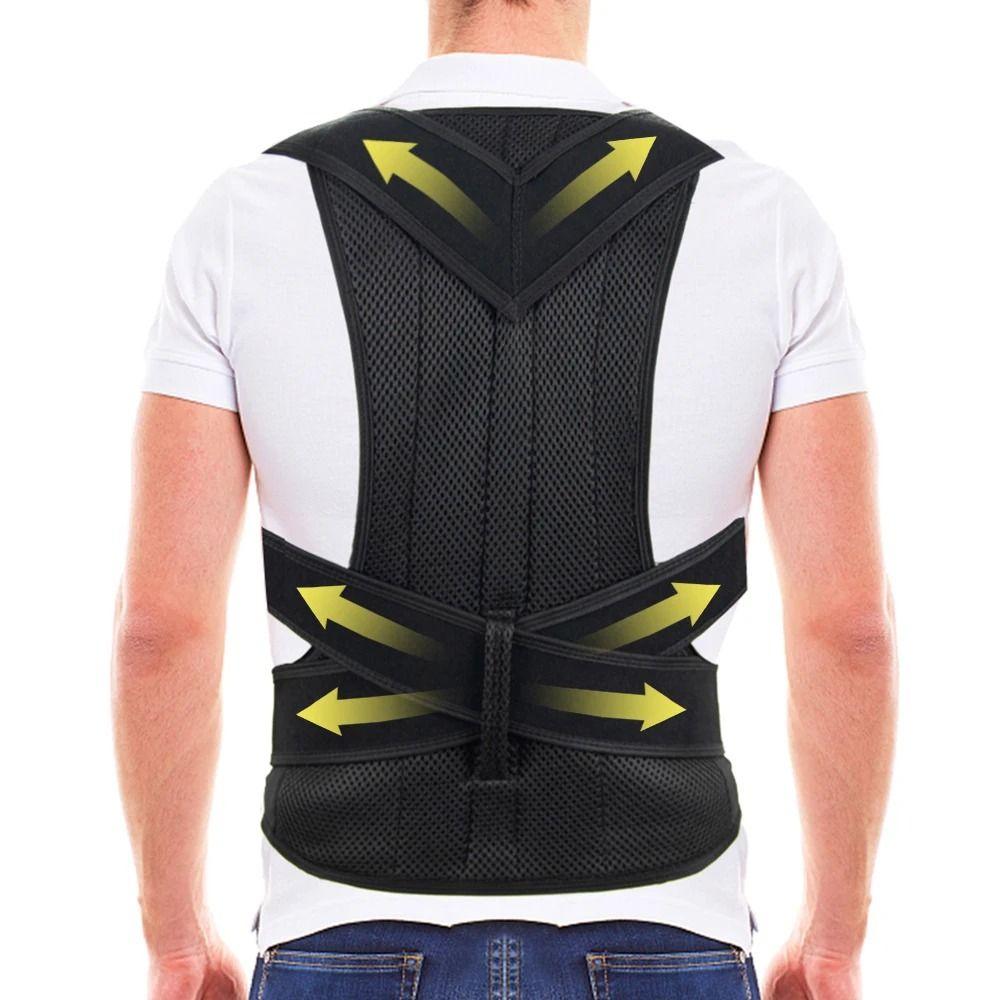 Black Back Posture Brace 5 Size Back Trainer Unisex Posture Corrector  Home Use