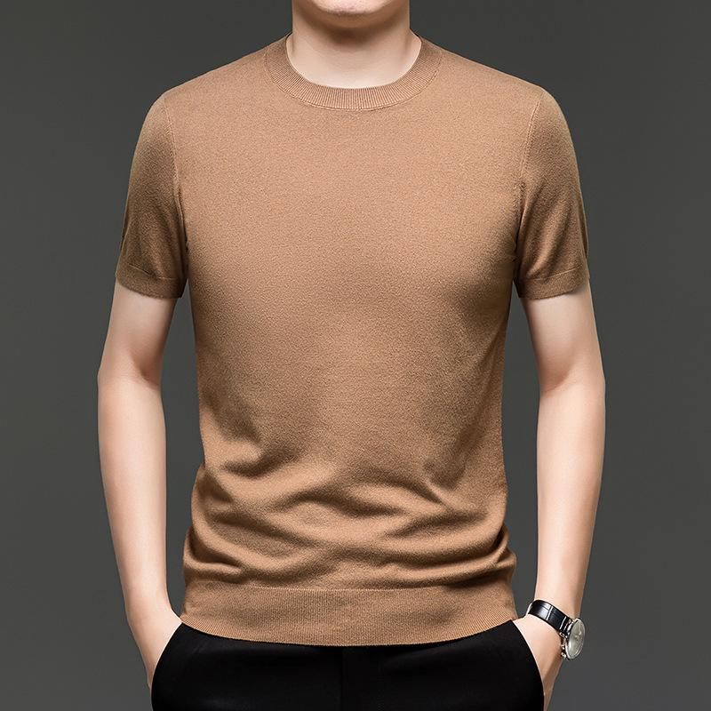Men's Casual Round Neck Thin Knit Pullover Sweater