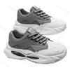 Men Shoes Chunky Sneakers Designer Soft Sole Sport Shoes Fashion Casual Microfiber Leather Height Increased Platform Sneakers