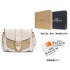 COACH Georgie PVC With Leather Saddle Bag, Shoulder Bag, Crossbody Bag Small Women's Beige & Light Khaki C2806-IMDQC