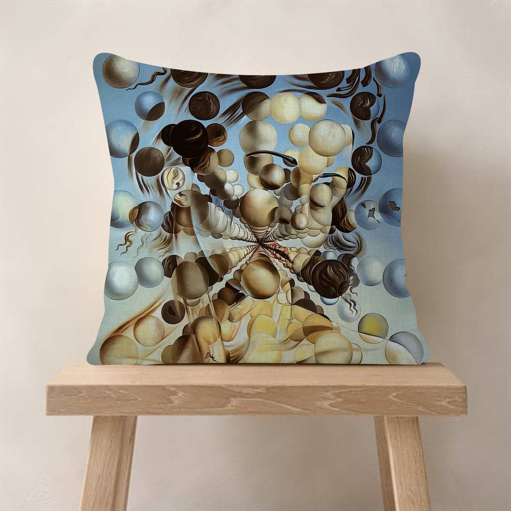 Classic Surrealist Wall Art Pillowcase Toon Gift Cushion Cover Bedroom Home Sofa Chair Seat Decor Pillow Case