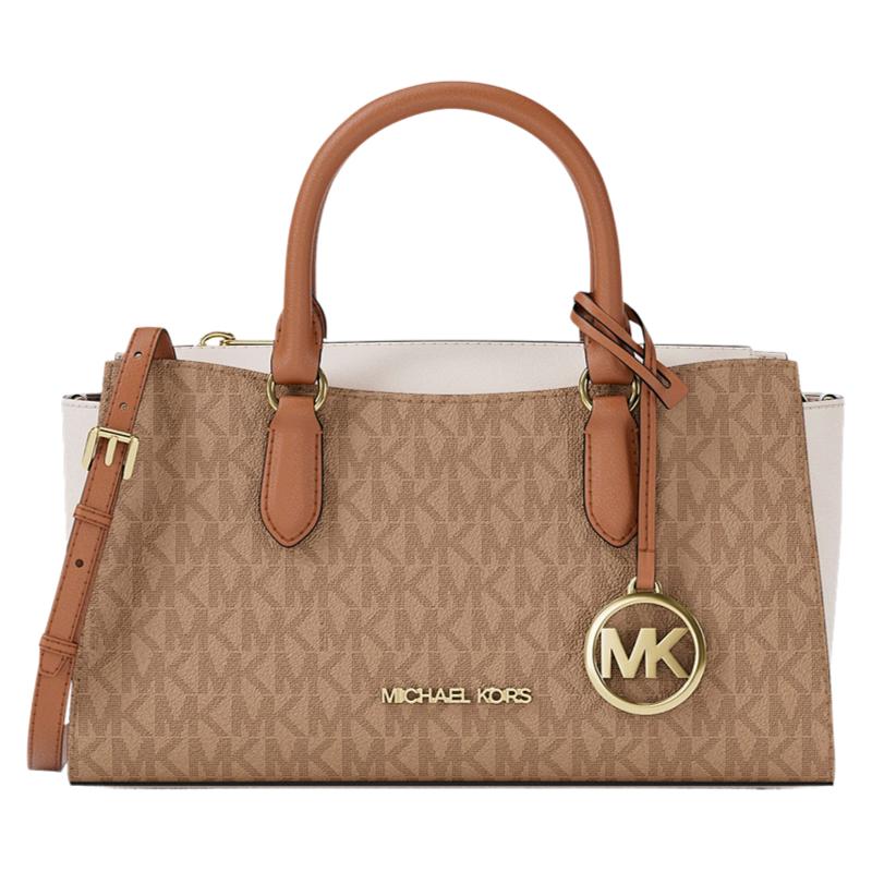 

Michael Kors Mk Arden Monogram Pattern Faux Leather Tote Bag Small Women tote bags Camel Cream 35S6G4XM5B-260 Basic Set (Bag+Dust Bag)