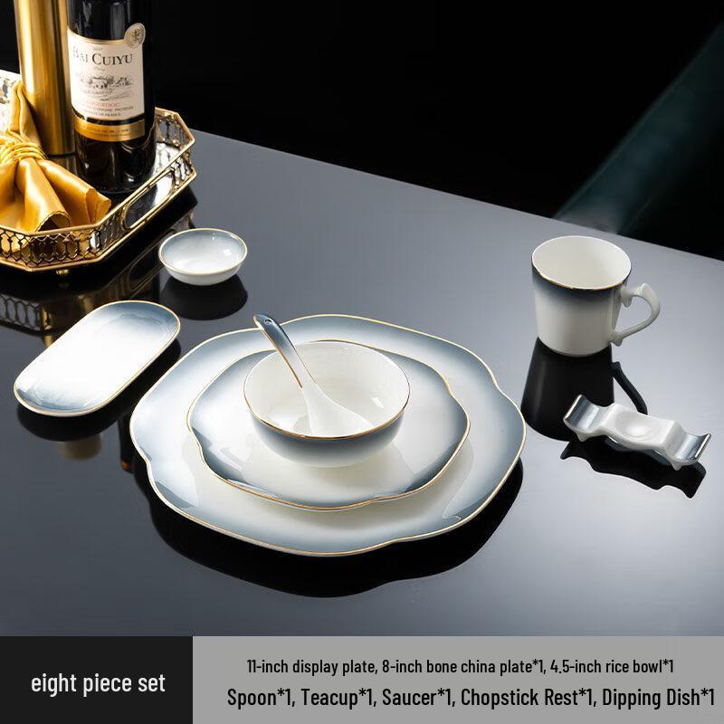 Ru Han New Chinese Bone China Dinnerware Set