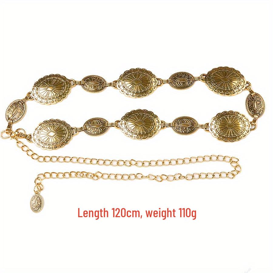 Damen Ethno-Stil Schmetterling Taillenkette: Modischer Metallgürtel für Rock oder Kleid