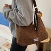 Simple Polka Dot Canvas Bag Autumn New Large-capacity Shoulder Bag Niche Fashion Commuter Tote Bag