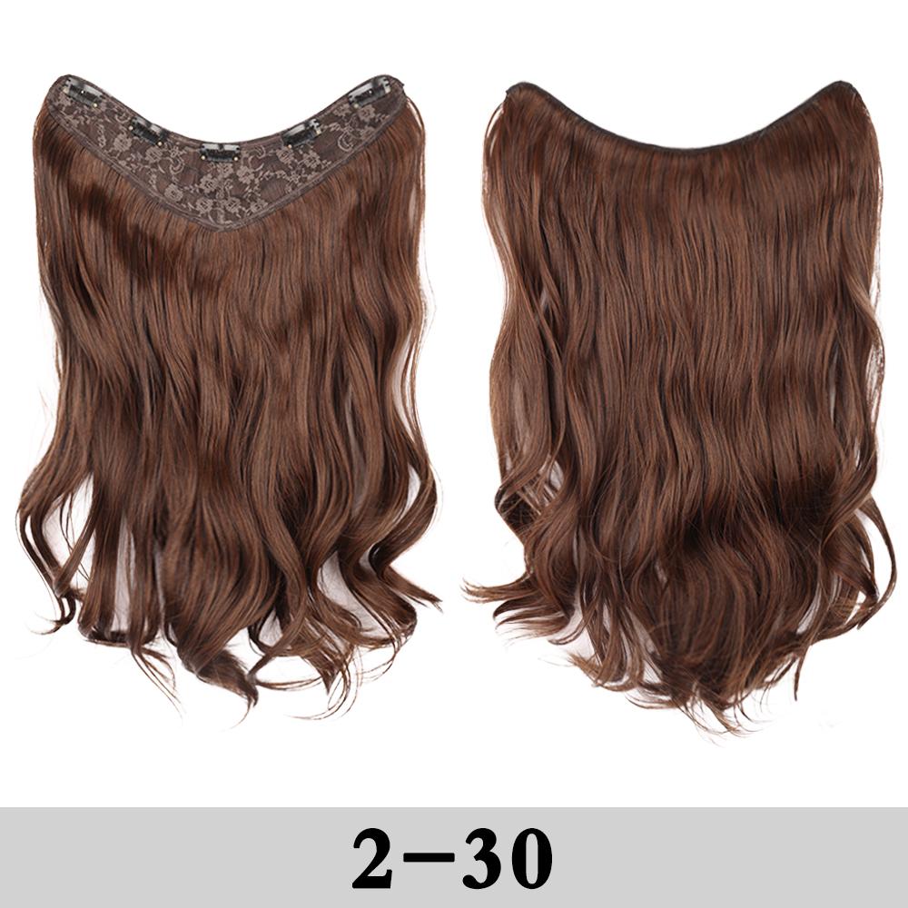 

XINRAN синтетический длинный волнистый полный парик V-образной формы с заколкой для наращивания волос, один кусок густой шиньон, большой волнистый для женщин 50cm