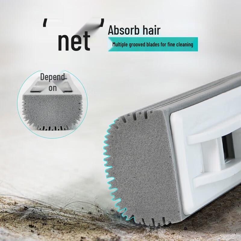 Miaojie Foldable PVA Sponge Mop with 2 Mop Heads