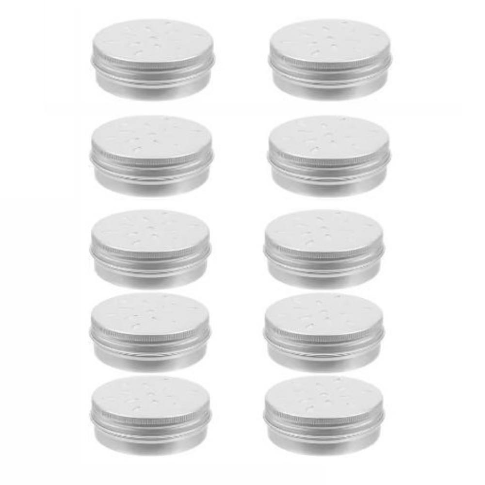 10Pcs Empty Aluminum Tin Can Round Scent Training Case Multifunctional Sample Container  Travel