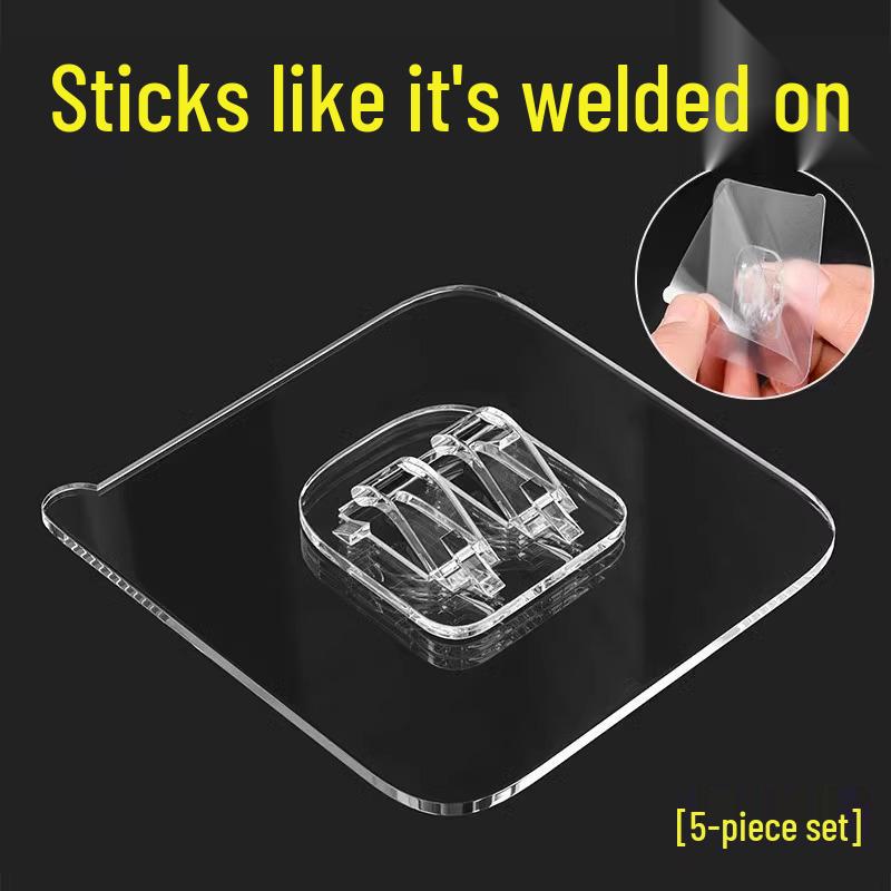 Sturdy Unisex Snap Buckle Seamless Adhesive Hook Hanger