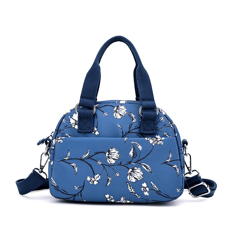 Women's Printed Shoulder Bag Water-Repellent Nylon Handbag