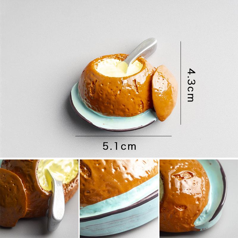 Nordic Ins Home Decoration 3D Food Macarone Coffee Refrigerator Paste Magnetic Coffee Cake Kettle Fridge Magnet Collection Gifts