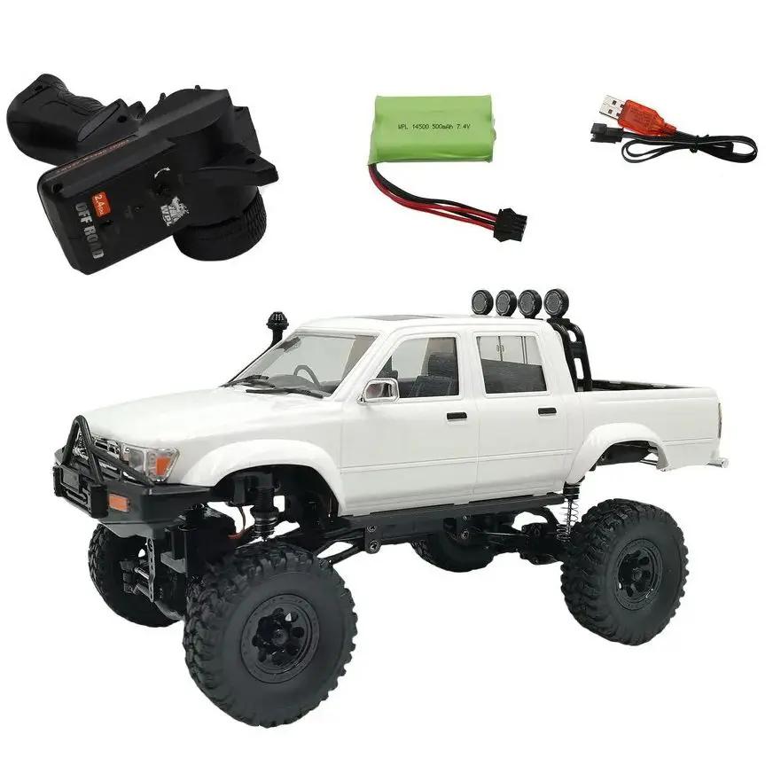C64-1 New WPL RC CAR 1/16 2.4G Full Scale 4WD Adults Climbing Car Off Road Vehicle C24 Pickup Truck Remote Control Boy Model Toy