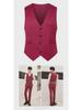 Men's Korean Style Slim Suit Vest - Business Casual for Spring & Autumn, Professional Groomsmen Dress Vest