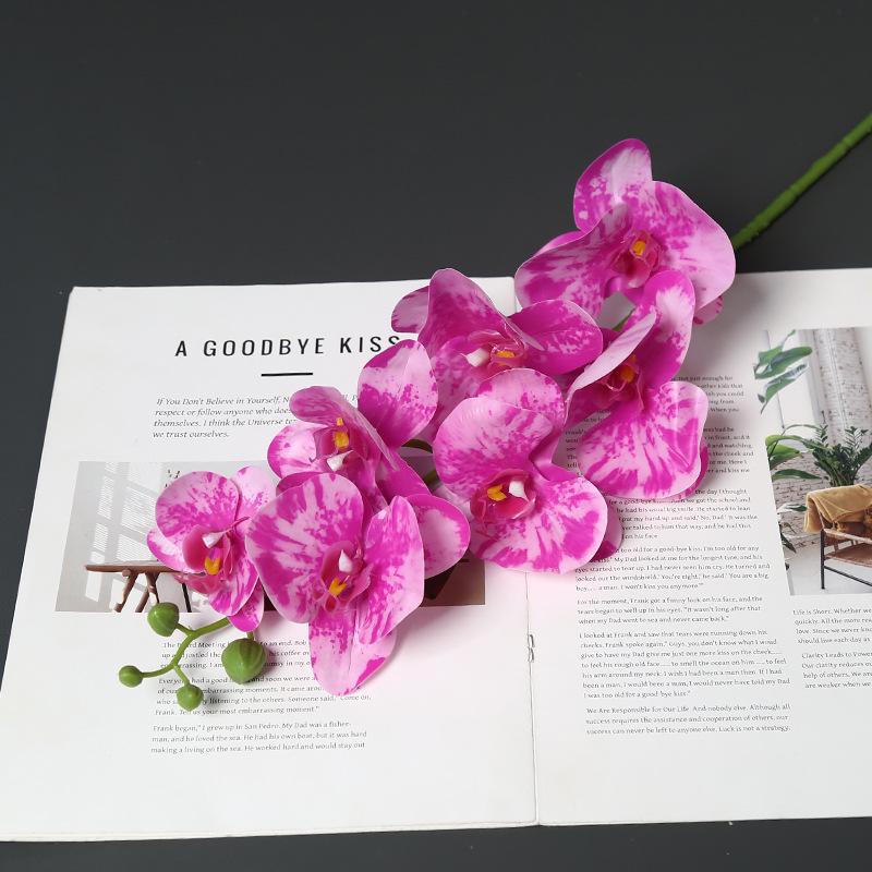 Искусственная композиция из 7 цветков бабочки-орхидеи для свадебных проходов и домашнего декора