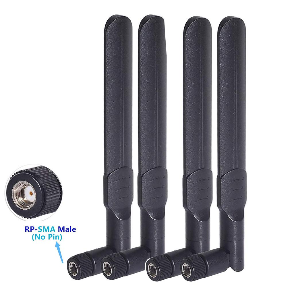 4pcs 2.4GHz 5.8GHz 8dBi RP-SMA SMA Antenna for WiFi Router Wireless Network Card USB Adapter Security IP Camera Video Monitor