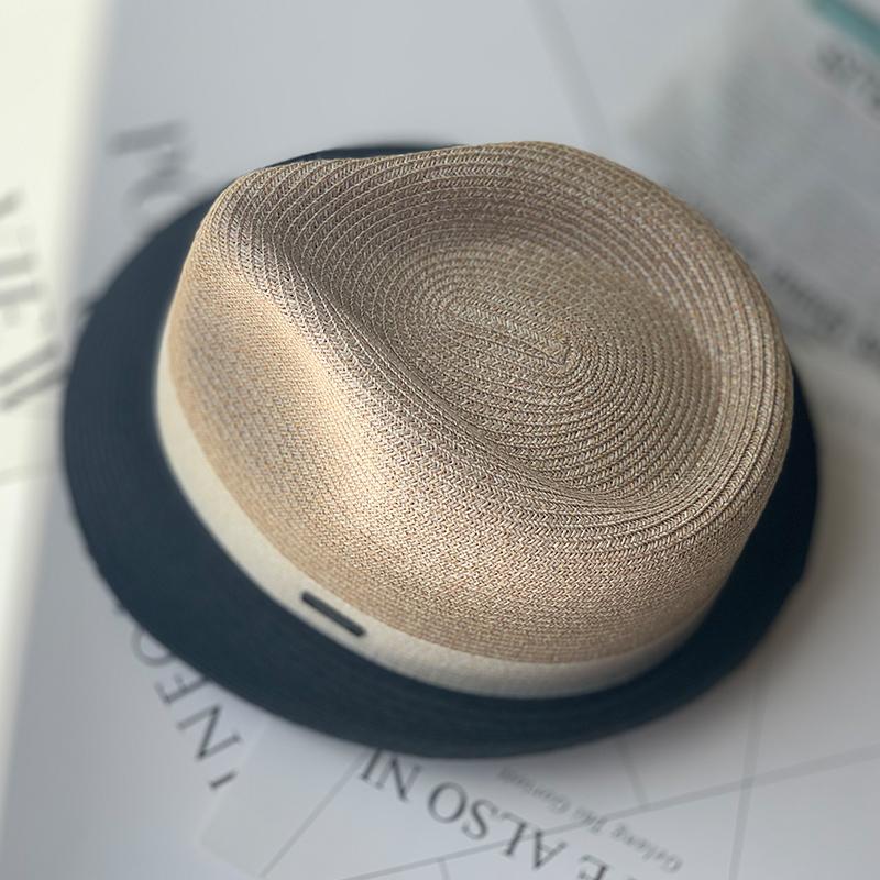 Unisex Jazz Straw Hat Men's Sun Hat Summer Outdoor Travel Sun Hat Comfortable Breathable Crimped Panama