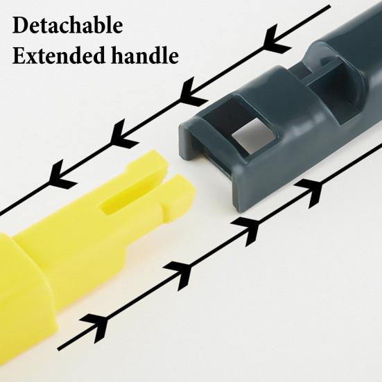 2Pcs Screen Cleaning Brush with Extended Handle 2-in-1 Brush Scraper Design Outdoor Window Screen Cleaner