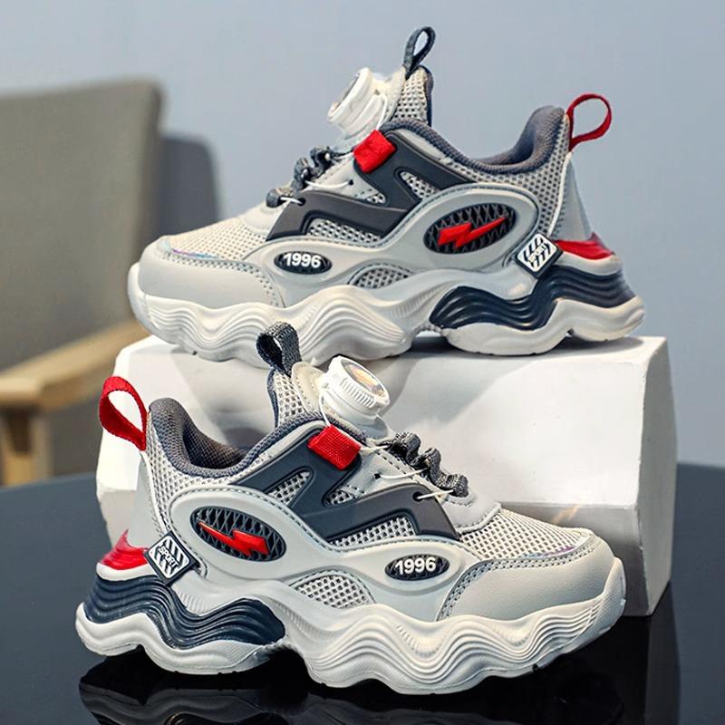 Boys Shoes 2025 Summer New Breathable Mesh Children's Dad Mesh Shoes Medium and Large Children's Boys Fried Street Sports Shoes