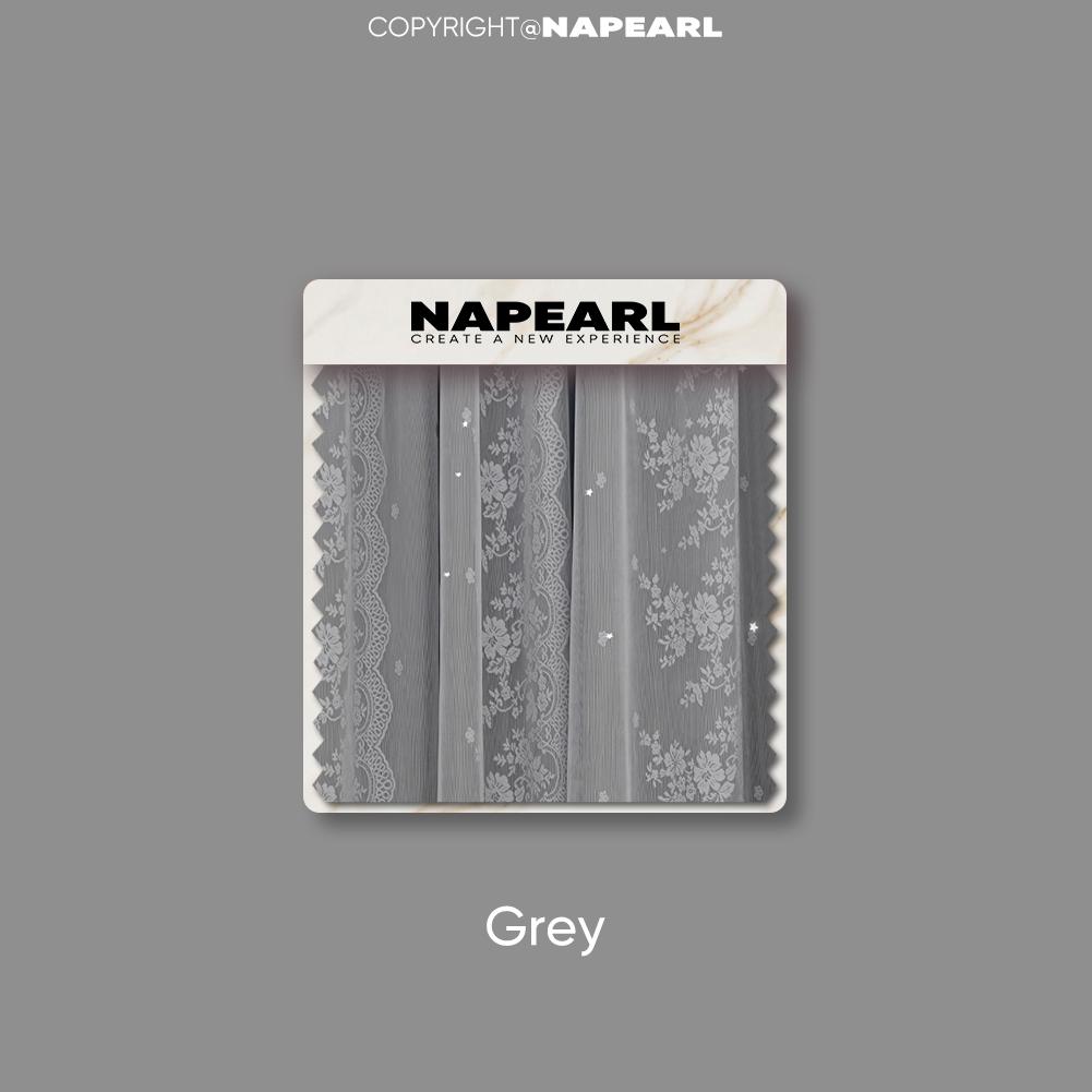 

Комплект штор NAPEARL Hollow Star Blackout и кружевных прозрачных штор, интегрированная газовая штора и занавеска для гостиной, спальни, домашнего декора W100cm x L260cm серый