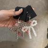 Pearls Bowknot Phone Pendant Key Chain Elegant Keychain Pendants for Handbag Keychain Cute Bowknot Crafting Decoration