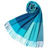 Washable Cashmere Scarf with Check Pattern Turquoise 30cm W X 176cm H Two 8cm [Intermode Collection] 100% (67813901) - (67813901D) - Approx.