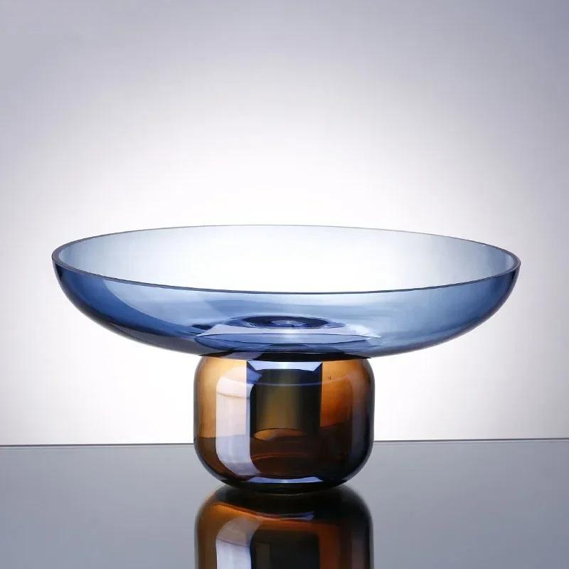 Gradient Colored Detachable Glass Vase Hydroponic Flower Pots Desk Decoration Artificial Flower Decorative Floral Arrangement