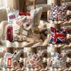 LOVE England Printed Cushion Cover Multi-Scene Pillow Cover for Home & Car - Reversible, Soft & Durable for Daily Use