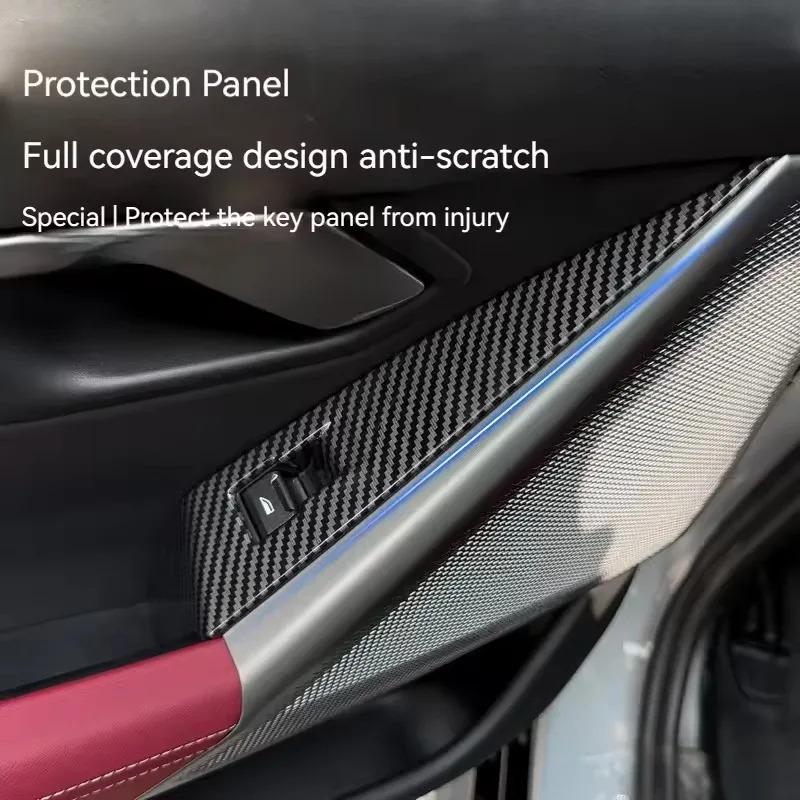 For BMW 5 Series I5 G60 2024-2025 LHD Door Window Lifting Switch Panel Frame Trim Sticker Car Door Button Frame Trim Cover