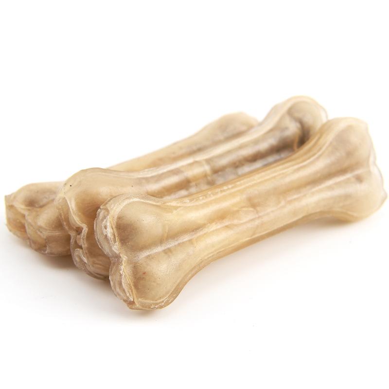 Natural Cowhide Pressing Bone, Pet Molar Tooth Bone Biting Glue 2 Inches 3 Inches, Dog Molar Stick