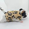 2Pcs/Set Lizard Leash Clothes Sleeveless Breathable Buckle Adjustment Reptile Bearded Dragon Vest Top Bee Print Small Animals Plush Leash Clothes