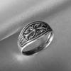 Vintage Punk Cross Ring for Men Women Hip Hop Motorcycle Gift Wave Pattern Gothic Jewelry