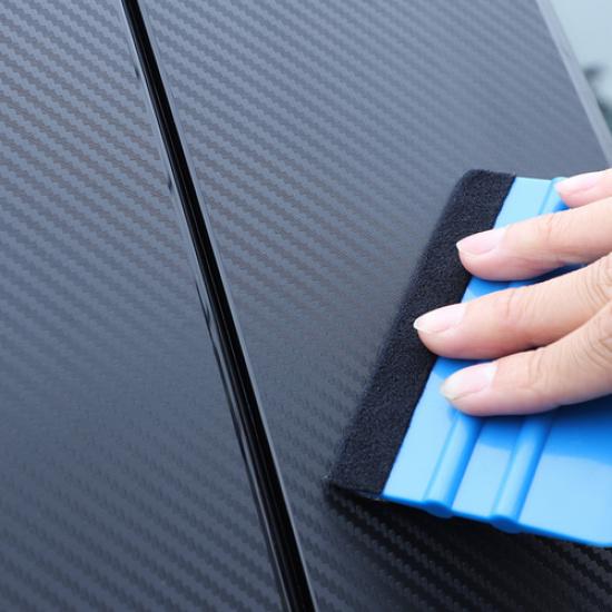 Window B Pillar Post Cover Trim Sticker Decal For Ford F150 2015+ Carbon Fiber